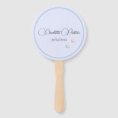 Zachte wasbeer Genderneutraal Baby shower Handwaaier (Achterkant)