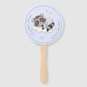 Zachte wasbeer Genderneutraal Baby shower Handwaaier (Voorkant)
