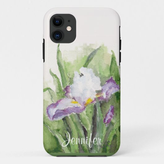 Zachte Watercolor Iris iPhone 5 Hoesje (Achterkant)
