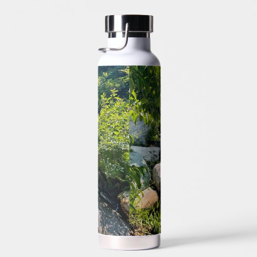 Zachte waterval Scène Kalm Natuurlijke bos Schoonh Waterfles (Rechts)