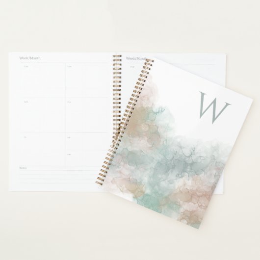 Zachte Waterverf Abstracte Initiaal Planner (Display)