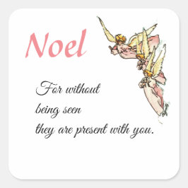 Zachte Waterverf Angels komen tevoorschijn uit Clo Vierkante Sticker