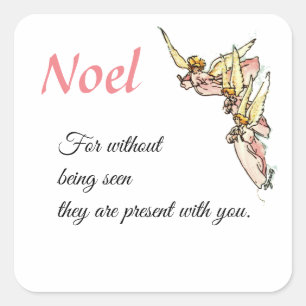 Zachte Waterverf Angels komen tevoorschijn uit Clo Vierkante Sticker