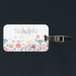 Zachte  Waterverf Art Flowers, op maat gemaakt Bagagelabel<br><div class="desc">Pastel waterverf florale kunst. Schoonheid en elegantie.</div>