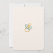 Zachte Waterverf Baby Shower Menu Kaart (Achterkant)