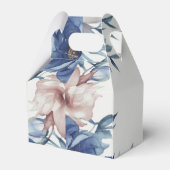 Zachte Waterverf Blauwe Bloemen Bedankdoosjes (Achterkant)