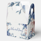 Zachte Waterverf Blauwe Bloemen Bedankdoosjes (Geopend)