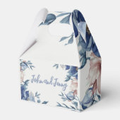 Zachte Waterverf Blauwe Bloemen Bedankdoosjes (Voorkant Zijde)