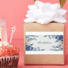 Zachte Waterverf Blauwe Bloemen Rechthoekige Sticker