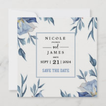 Zachte Waterverf Blauwe Bloemen
