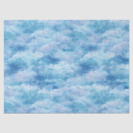 Zachte Waterverf Blauwe Nevel Lucht Abstract Patro Tissuepapier