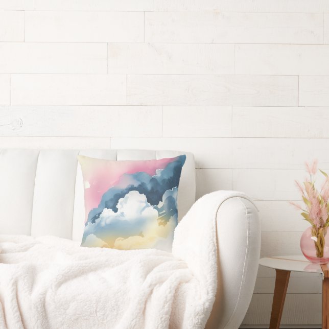 Zachte Waterverf Blends in Pastel Hues Sierkussen (Bank)