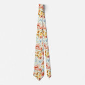 Zachte waterverf bloem boho wilde bloem pastel stropdas (Voorkant)