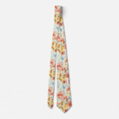 Zachte waterverf bloem boho wilde bloem pastel stropdas (Achterkant)