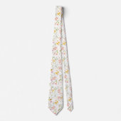 Zachte waterverf bloem boho wilde bloem pastel stropdas (Voorkant)