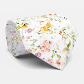 Zachte waterverf bloem boho wilde bloem pastel stropdas (Opgerold)