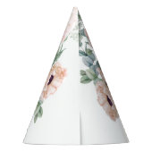 Zachte Waterverf Bloemen 80ste Verjaardag Feesthoedjes (Achterkant)