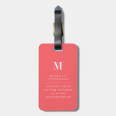 Zachte Waterverf Bloemen Bagage Label (Achterkant verticaal)