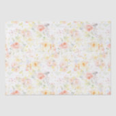 Zachte Waterverf Bloemen Elegant Romantisch Tissuepapier (Voorkant)