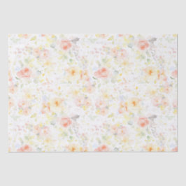 Zachte Waterverf Bloemen Elegant Romantisch Tissuepapier