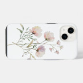 Zachte Waterverf Bloemen iPhone Case iPhone Hoesje (Achterkant horizontaal)