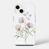 Zachte Waterverf Bloemen iPhone Case iPhone Hoesje (Achterkant)