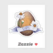 Zachte Waterverf Bloemen Paasei Vinyl Sticker (Vel)