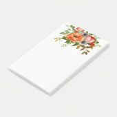 Zachte waterverf bloemen post-it® notes (Schuin)