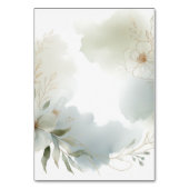 Zachte Waterverf Bloemen Sage Green Wedding Kaart (Achterkant)
