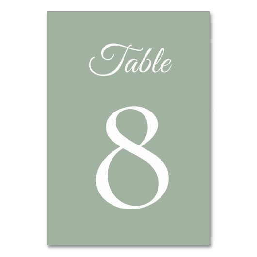 Zachte Waterverf Bloemen Sage Green Wedding Kaart (Voorkant)