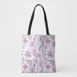 Zachte Waterverf Bloemen Tote Bag