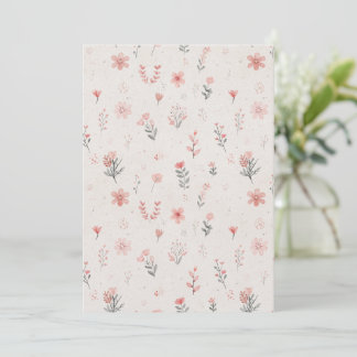Zachte Waterverf Bloemen Uitnodiging