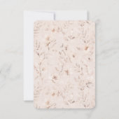 Zachte waterverf bloemenneutraal beige uitnodiging (Achterkant)