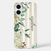 Zachte Waterverf bloemenstrepen Case-Mate iPhone Case (Achterkant)