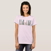 Zachte Waterverf bloementuin T-shirt (Voorkant volledig)