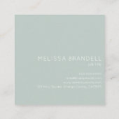 Zachte Waterverf bloemmonogram Vierkante Visitekaartje (Achterkant)