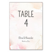 Zachte Waterverf Blush Bloemen Bruiloft Kaart (Achterkant)