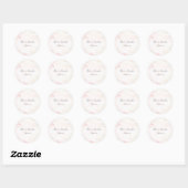 Zachte Waterverf Blush Bloemen Bruiloft Ronde Sticker (Vel)
