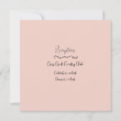 Zachte Waterverf Blush Bloemen Bruiloft Uitnodigin Kaart (Achterkant)