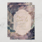 Zachte Waterverf Celestial Galaxy Sweet 16 Kaart (Voorkant / Achterkant)