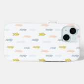 Zachte Waterverf Chevron Patroon Case-Mate iPhone Case (Achterkant (horizontaal))