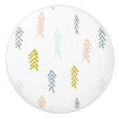 Zachte Waterverf Chevron Patroon Keramische Knop (Voorkant)