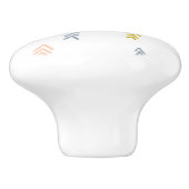 Zachte Waterverf Chevron Patroon Keramische Knop (Zijkant)