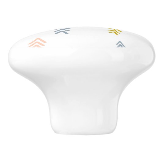 Zachte Waterverf Chevron Patroon Keramische Knop (Zijkant)