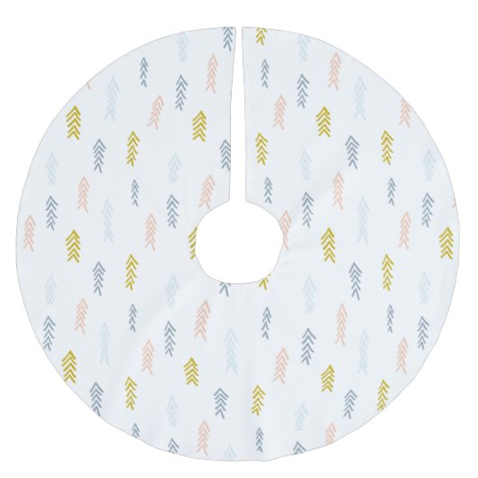 Zachte Waterverf Chevron Patroon Kerstboom Rok (Voorkant)