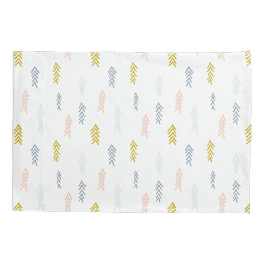 Zachte Waterverf Chevron Patroon Kussensloop (Achterkant-Links)