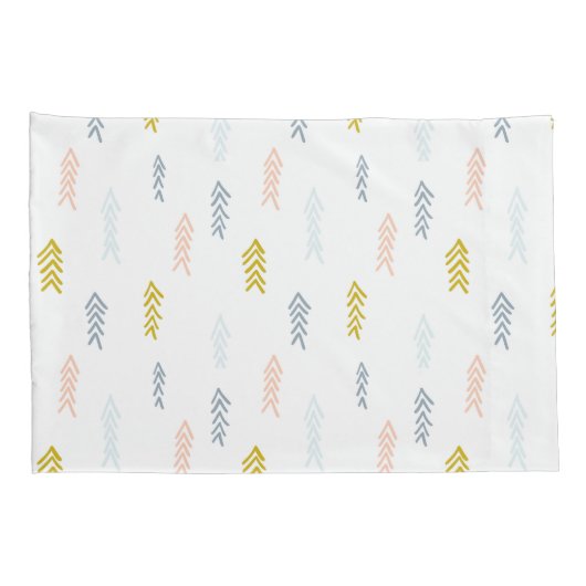 Zachte Waterverf Chevron Patroon Kussensloop (Achterkant-Rechts)