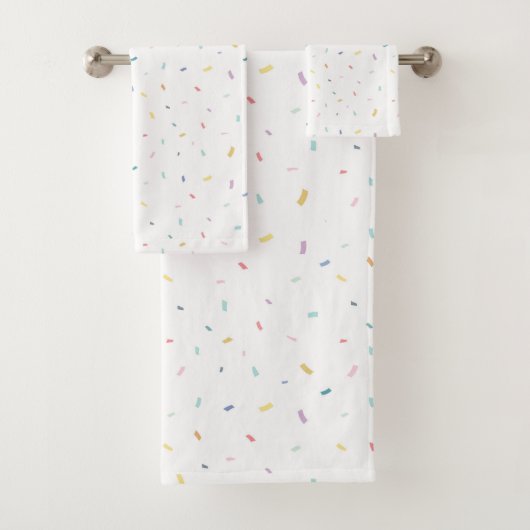 Zachte Waterverf Confetti Pattern Bad Handdoek (Insitu)