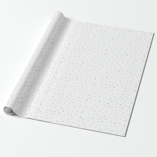Zachte Waterverf Confetti Pattern Cadeaupapier (Uitgerold)
