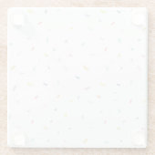 Zachte Waterverf Confetti Pattern Glazen Onderzetter (Achterkant)